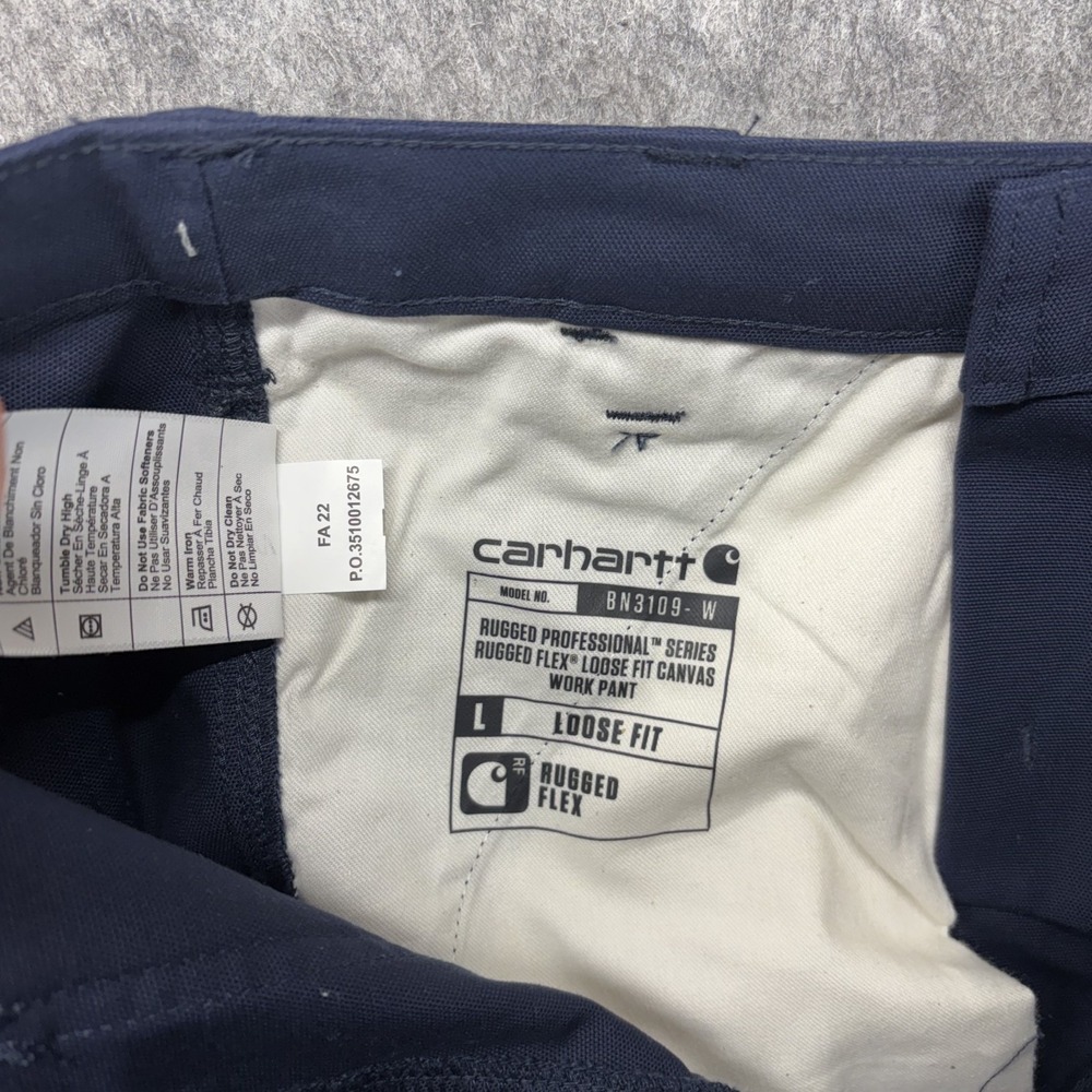 Carhartt Rugged Professional Flex Loose Fit Canvas Work Pants Women's 2 Blue New - Picture 12 of 14